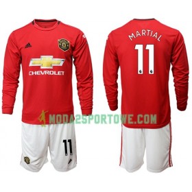 Koszulka Manchester United Martial 11 Dziecięcy Domowe Stroje Piłkarskie 2019/20 Długi Rękaw